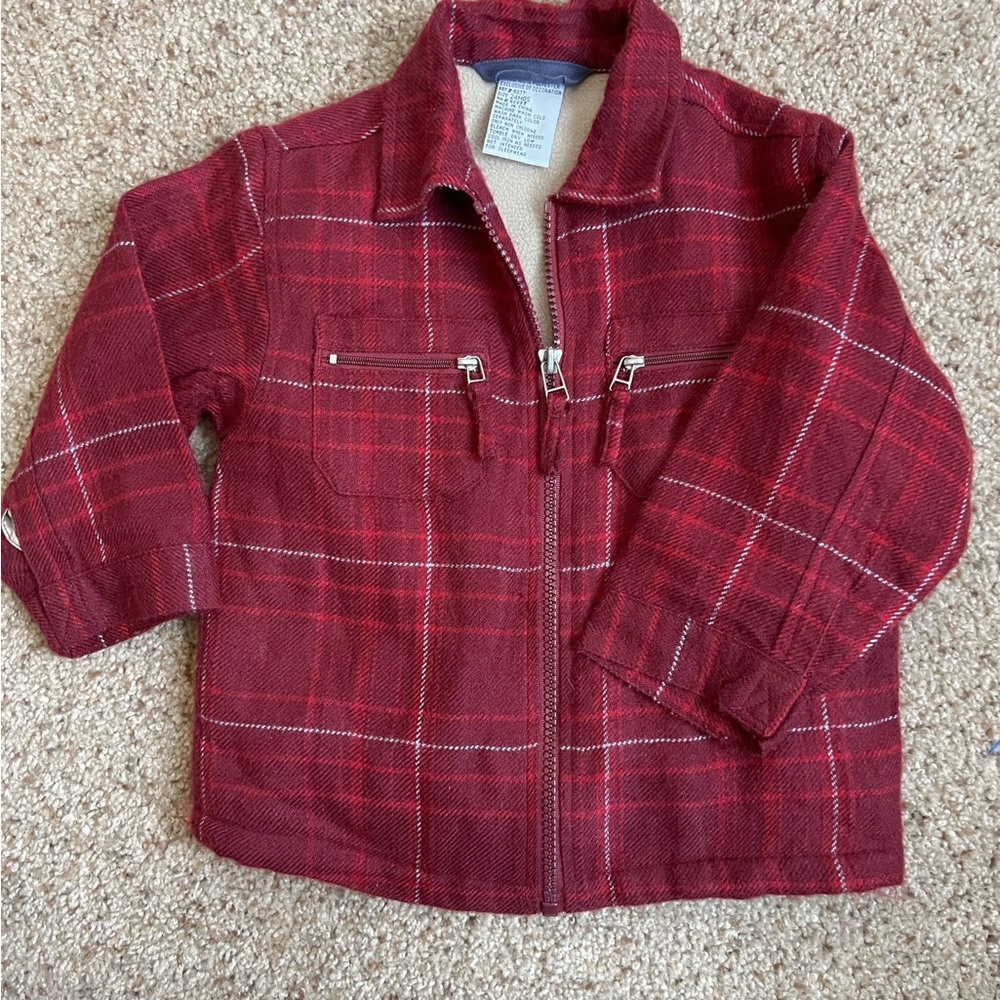 Toddler Red Plaid Jacket 24 months